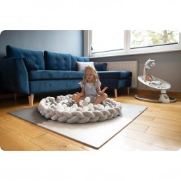 Otulacz do łóżeczka Ricokids 3m - miętowo-różowo-fioletowy