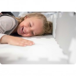 Mata piankowa puzzle 150x150cm 16 szt. szaro-miętowy