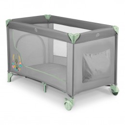 Łóżeczko turystyczne 125 x 65 x 78 cm szaro-miętowe