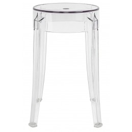 Stołek CHARLES 46 transparentny - poliwęglan