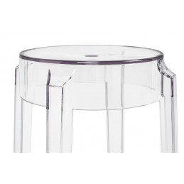 Stołek CHARLES 46 transparentny - poliwęglan