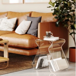 UMBRA stołek MAGINO przezroczysty