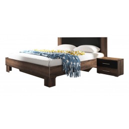 Łóżko + stoliki nocne 180x200 VERA VE52 dąb monastery / czarny