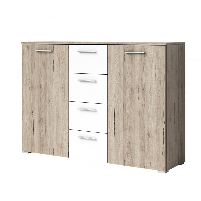 Komoda 2D4SZ BETA BE26 san remo jasny / biały