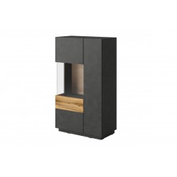 Wysoka komoda 2D1SZ Lewa SE42 SILKE matera / matera - wotan dąb