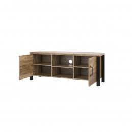 Komoda RTV OLIN OI41 appenzeller fichte / czarny