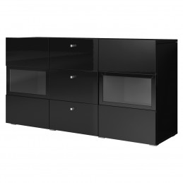 Komoda BAROS czarny połysk