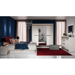 Meble do sypialni BLINCO 2 sosna śnieżna / new grey