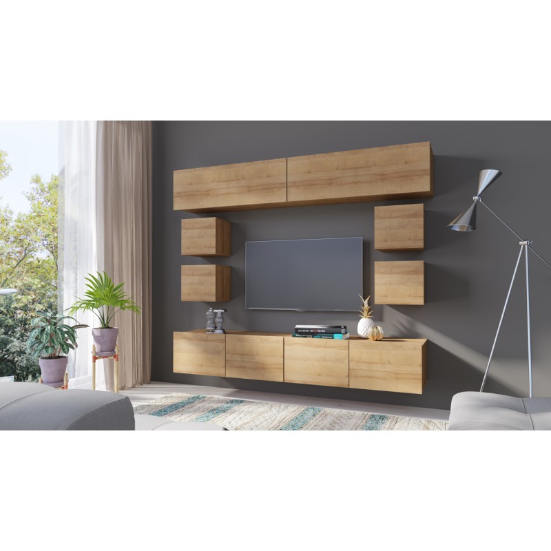 Meblościanka CALABRIA 10 dąb złoty