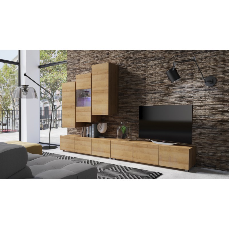 Meblościanka CALABRIA 11 dąb złoty