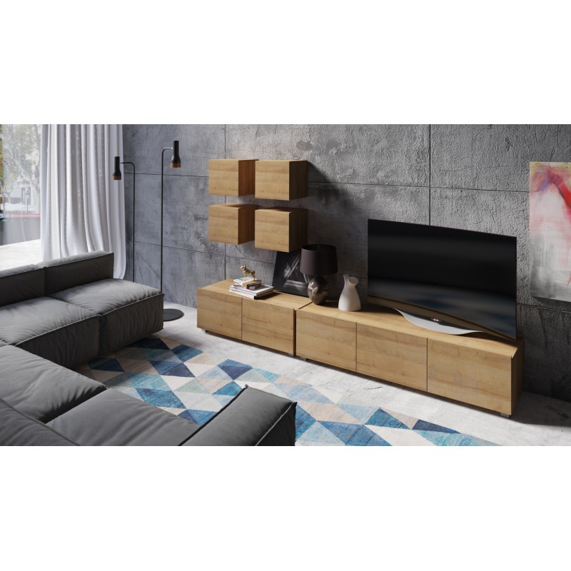 Meblościanka CALABRIA 12 dąb złoty