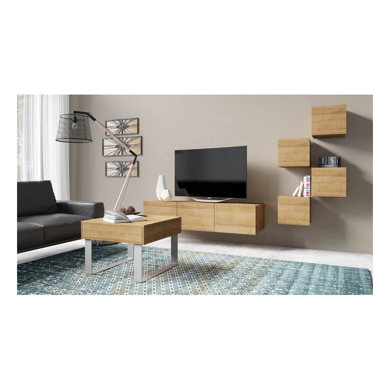 Meblościanka CALABRIA 16 dąb złoty