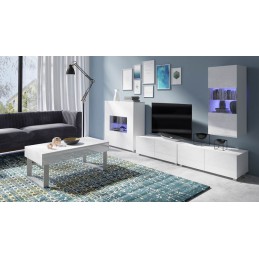 Meblościanka CALABRIA 17 biały / biały połysk