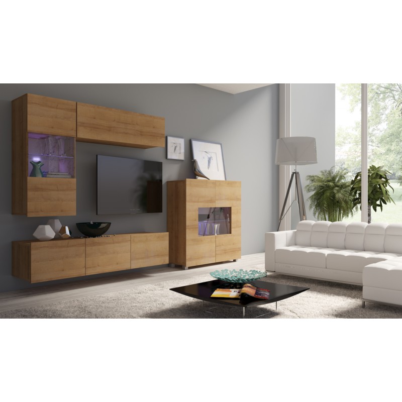 Meblościanka CALABRIA 3 dąb złoty