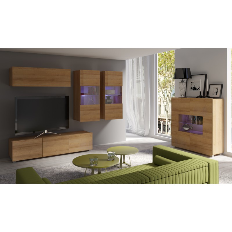 Meblościanka CALABRIA 6 dąb złoty