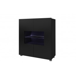 Komoda CALABRIA CL5 czarny / czarny połysk