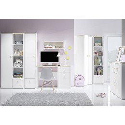 Meble młodzieżowe / dziecięce CESAR 1 biały / buk fjord