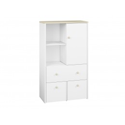 Komoda CESAR CS08 82 biały / buk fjord