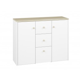 Komoda CESAR CS09 120 biały / buk fjord