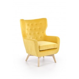 Fotel MARVEL żółty / naturalny