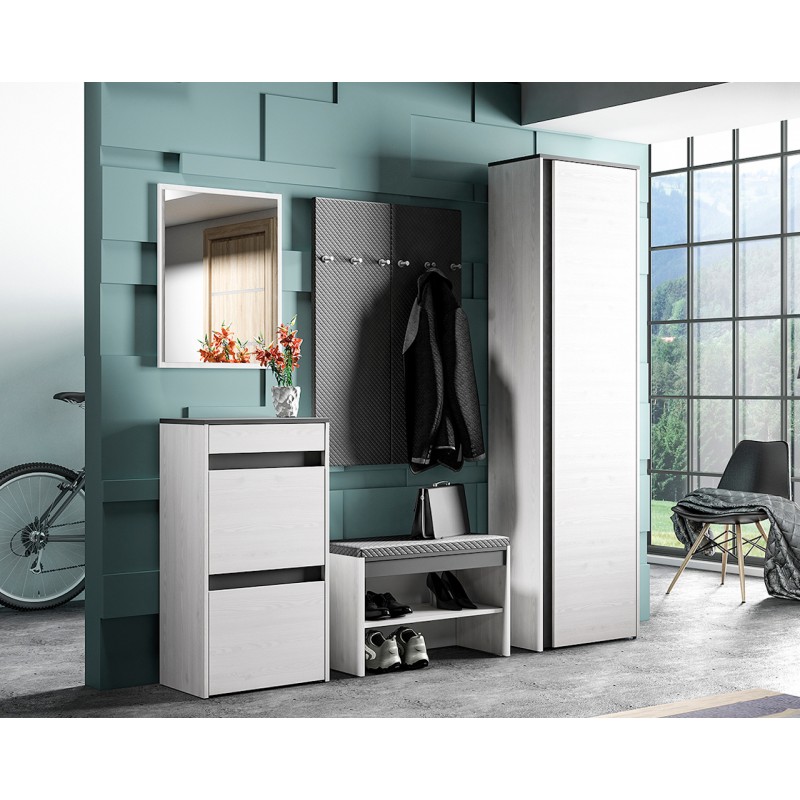 Garderoba HAGA 1 sosna śnieżna / antracyt