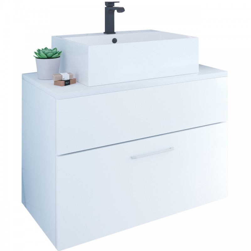 Szafka pod umywalkę z blatem LUPO / TIPO LP7 biały laminat