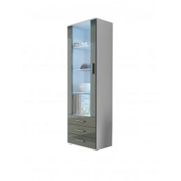 Witryna wysoka SOHO SH1F biały / szary połysk