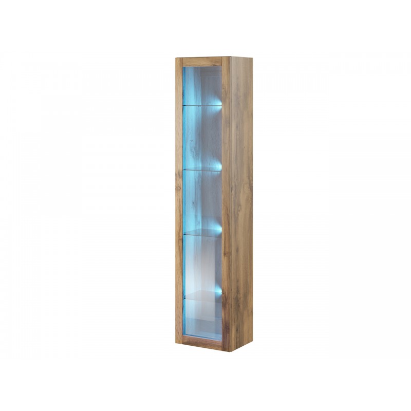Witryna pionowa ze szkłem VIGO VG3F dąb wotan