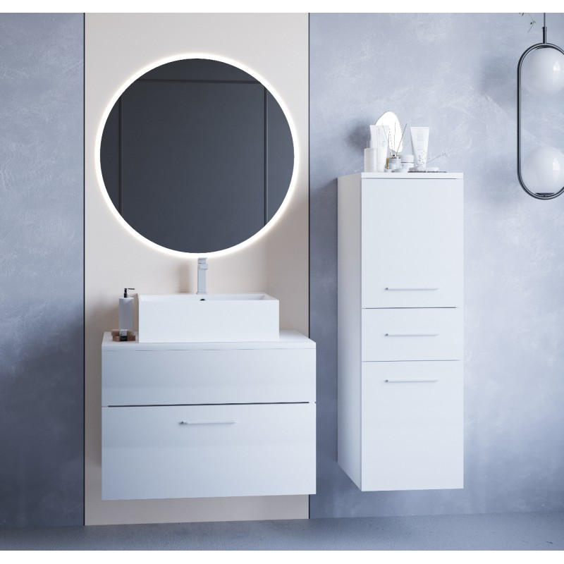 Łazienka BUSTO LED biały połysk