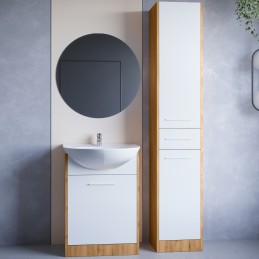 Łazienka NEPPA LONG dąb artisan / biały laminat