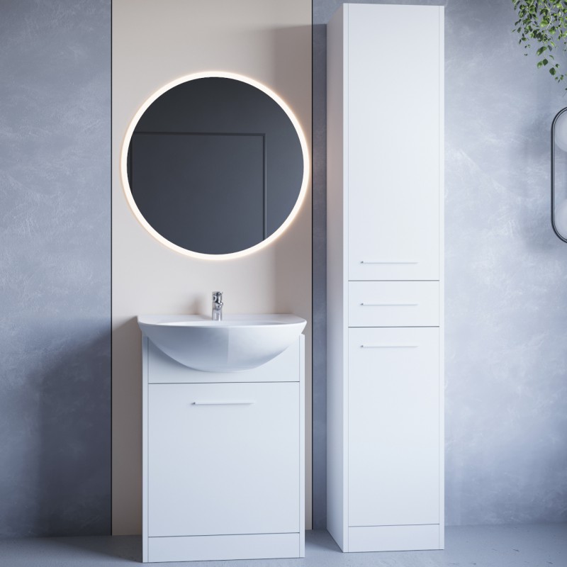 Łazienka NEPPA LONG LED biały laminat