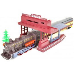 Realistyczna Kolejka Parowóz + Wagony Tory Zajazd