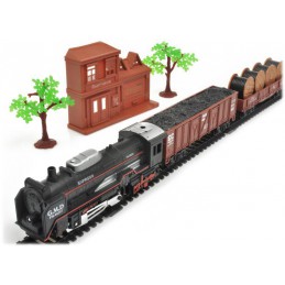 Realistyczna Kolejka Rail King - Parowóz + 3 Wagony