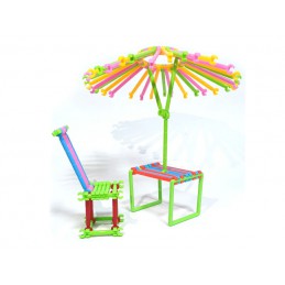 Słomki, Patyczki Konstrukcyjne, Klocki Edukacyjne 2500 Elementów