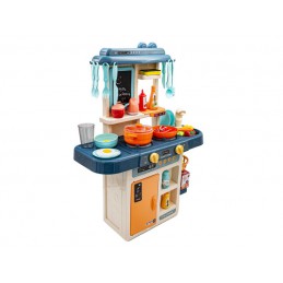 Multifunkcyjna Kuchnia Z Lodówką I Płytą Gazową, Szara