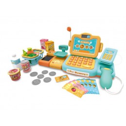Edukacyjna sklepowa kasa fiskalna - mikrofon, waga, czytnik, akcesoria