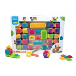 Klocki Konstrukcyjne, Wafle, Jeżyki, Grzebyki 140 elementów