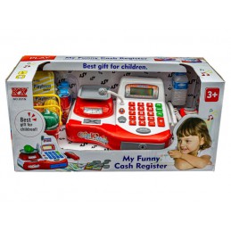 Edukacyjna sklepowa kasa fiskalna - kalkulator, waga, akcesoria