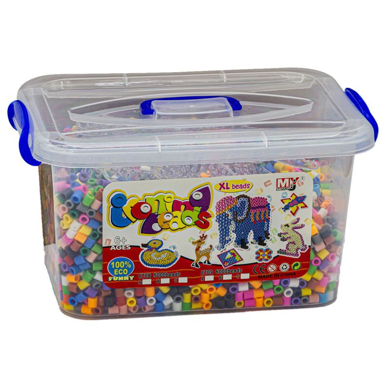 Prasowanka, Koraliki Do Prasowania, Wersja XXL, Zestaw 6000 El , 