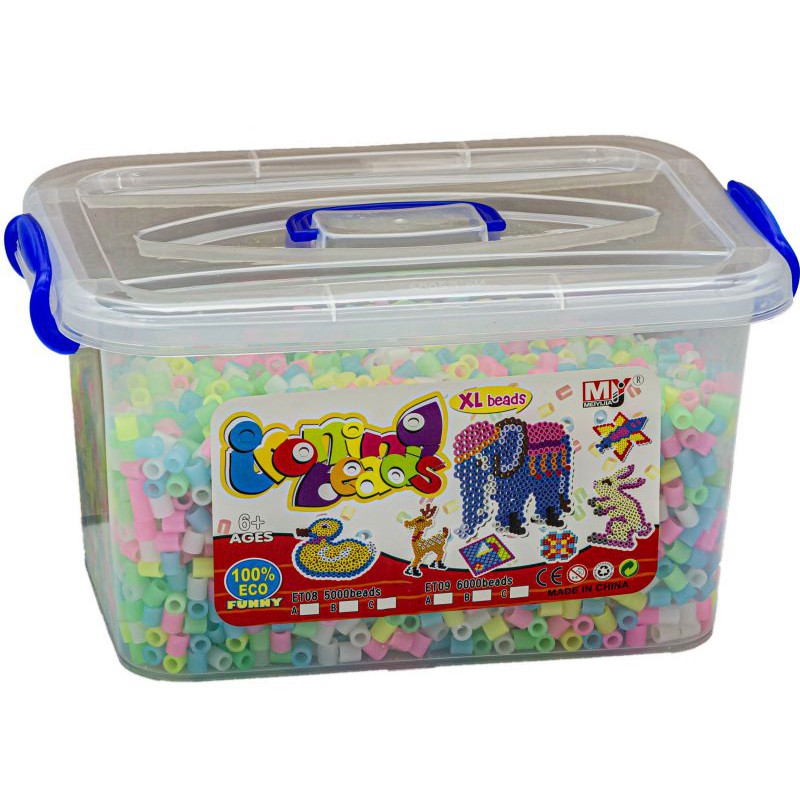 Prasowanka, Koraliki Do Prasowania, Wersja XXL, Zestaw 6000 El Świecące W Ciemności