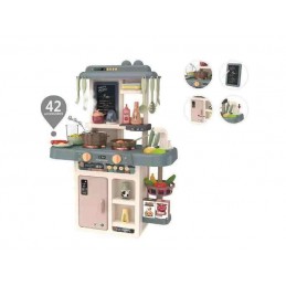 Multifunkcyjna Kuchnia Z Lodówką I Płytą Gazową, Beżowo-Szara