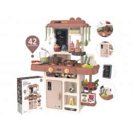 Multifunkcyjna Kuchnia Z Lodówką I Płytą Gazową, Beżowo-brązowa