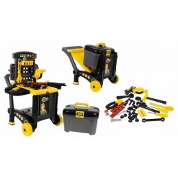 Warsztat Stolarski + Narzędzia 3w1 Skrzynka, Wózek, Stolik