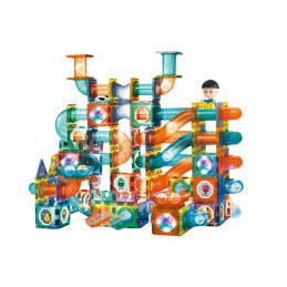 Świecące Klocki Magnetyczne, Tor Kulkowy Dla Kulek 292 Elementy Kulodrom