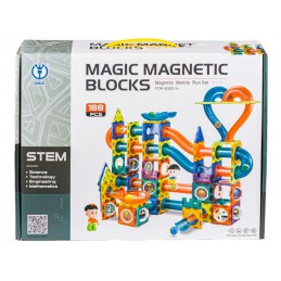 Klocki Magnetyczne, Tor Kulkowy Dla Kulek 188 Elementy Kulodrom