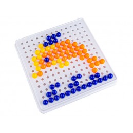 Kreatywna Mozaika, Układanka, Klocki 2w1, Wkrętak Śrubki Guziki 420 el.