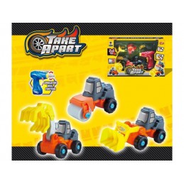 KOPARKA, SPYCH, WALEC do rozkręcania i skręcania, 3w1, Wkrętarka