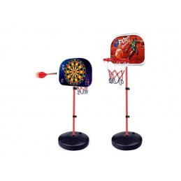 Zestaw Gier 2w1 Koszykówka Dart Rzutki 166cm