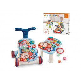 Chodzik Edukacyjny, Muzyczny Pchacz, Stolik BIAŁO-BŁĘKITNY