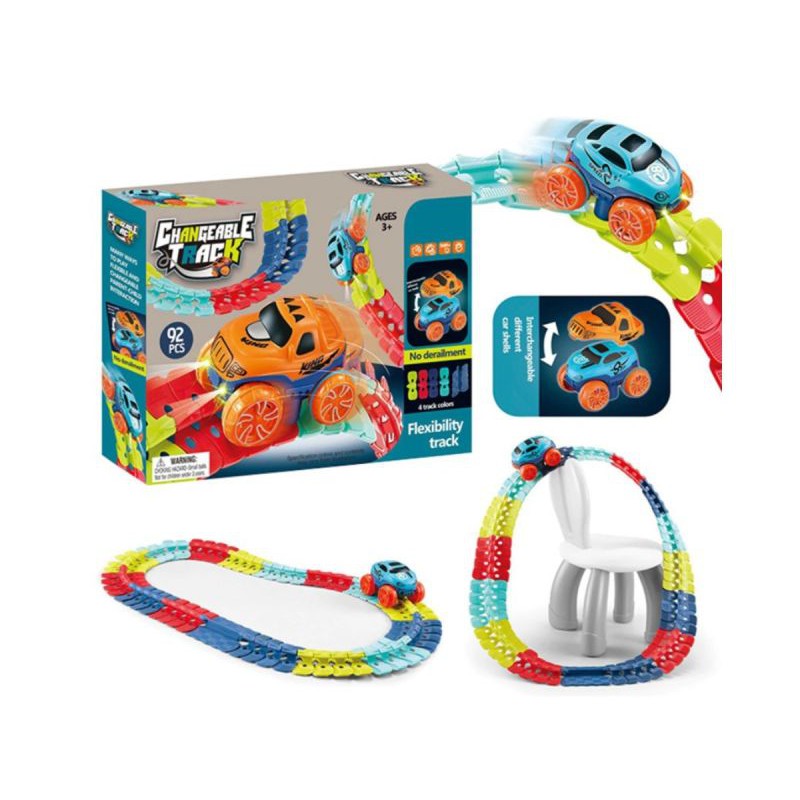 Elastyczny Tor Samochodowy, Wyścigowy 92 Elementy
